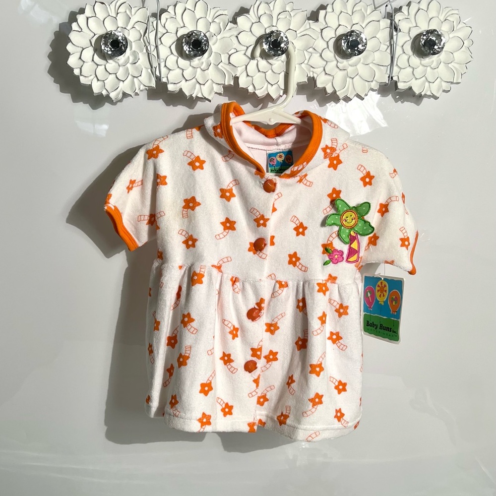 Baby Buns Terry Cloth Swimwear Cover Up Hoodie Size 18 Mos